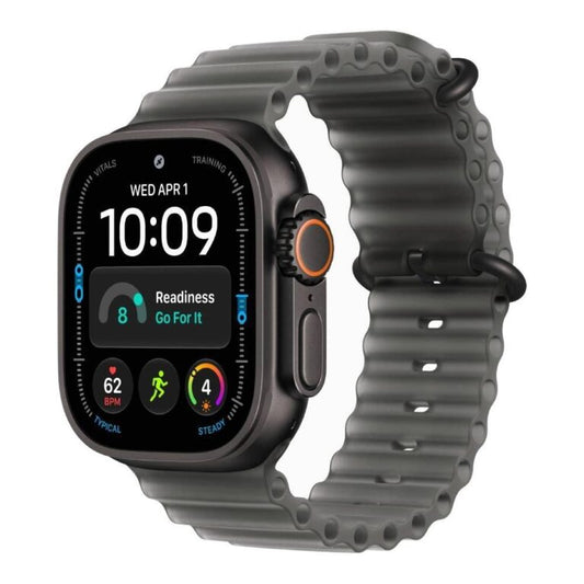 Apple Watch Ultra 4 GPS + Cellular 49mm Black Titanium Case with Translucent Black Ocean Band - Universal