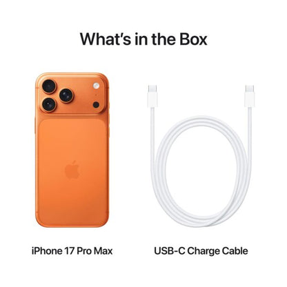 Apple iPhone 17 Pro Max 6.9 256GB – Nano Physical Sim + E-Sim HK Version - Cosmic Orange