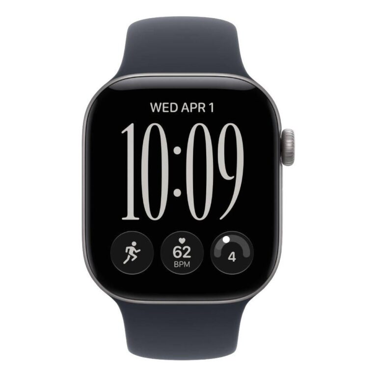 Apple Watch Series 12 GPS 46mm Space Grey Aluminium Case with Navy Blue Sport Band