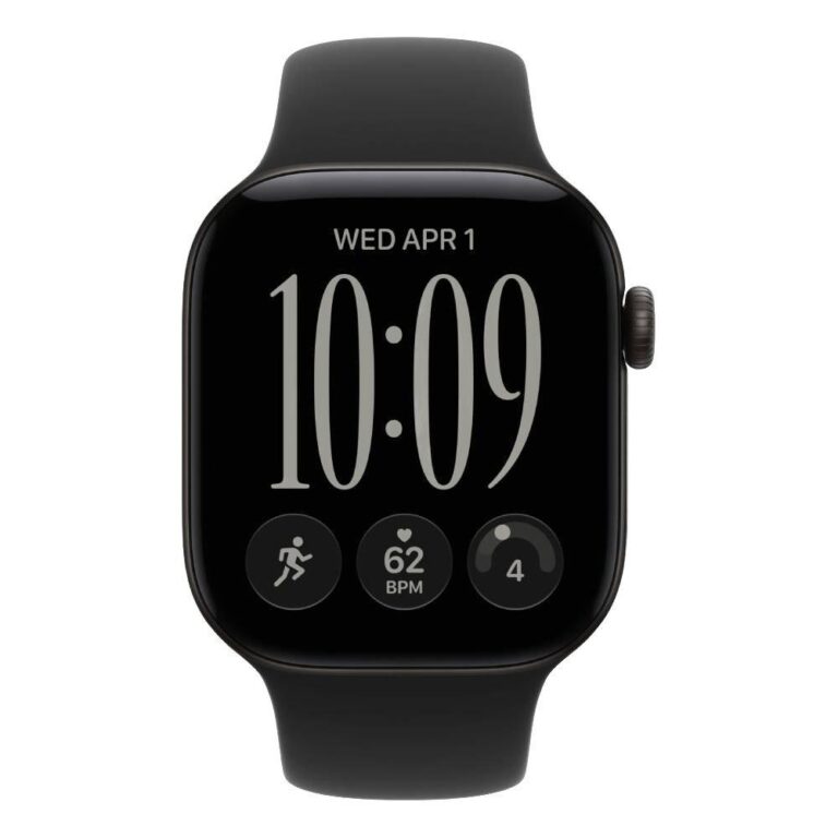 Apple Watch Series 12 GPS 42mm Black Aluminium Case with Black Sport Band