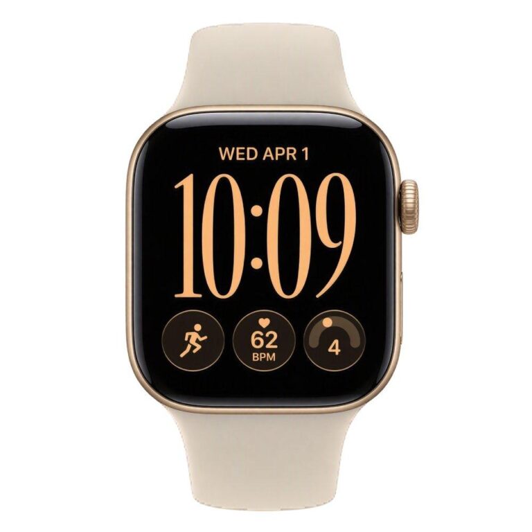 Apple Watch Series 12 GPS 42mm Light Gold Aluminium Case with Sand Sport Band