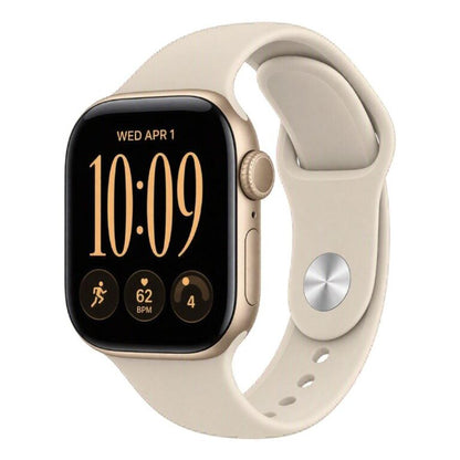 Apple Watch Series 12 GPS 46mm Light Gold Aluminium Case with Sand Sport Band