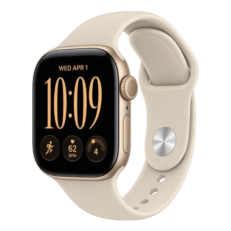 Apple Watch Series 12 GPS 42mm Light Gold Aluminium Case with Sand Sport Band