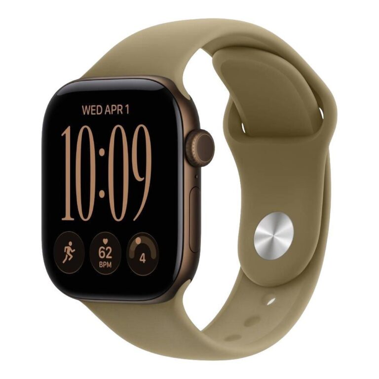 Apple Watch Series 12 GPS 42mm Dark Bronze Aluminium Case with Olive Sport Band