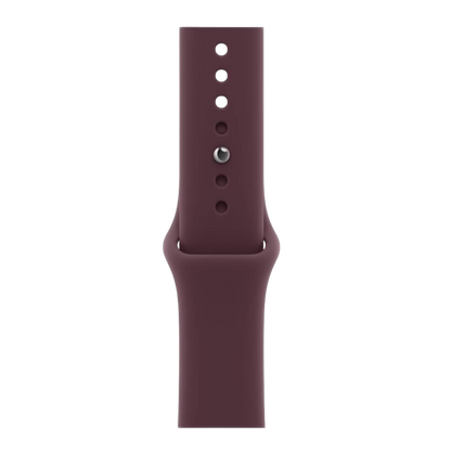 Apple Watch Series 12 GPS + Cellular 42mm Radiant Gold Titanium Case with Burgundy Sport Band