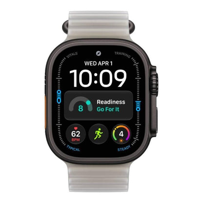 Apple Watch Ultra 4 GPS + Cellular 49mm Natural Titanium Case with Translucent Grey Ocean Band - Universal
