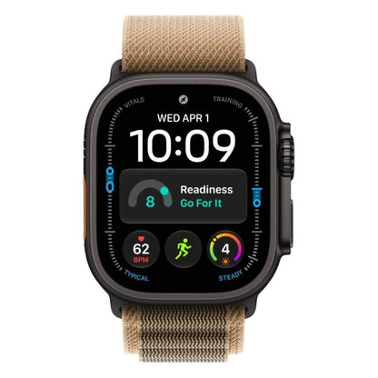 Apple Watch Ultra 4 GPS + Cellular 49mm Natural Titanium Case with Desert Alpine Loop - S