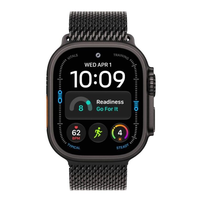 Apple Watch Ultra 4 GPS + Cellular 49mm Black Titanium Case with Black Titanium Milanese Loop - L