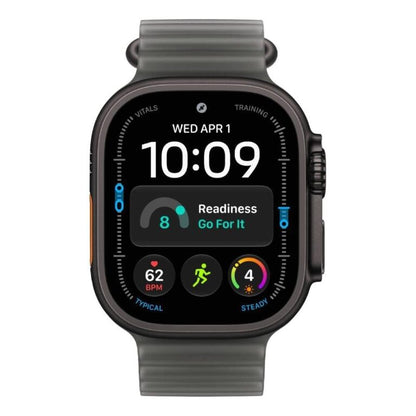 Apple Watch Ultra 4 GPS + Cellular 49mm Black Titanium Case with Translucent Black Ocean Band - Universal