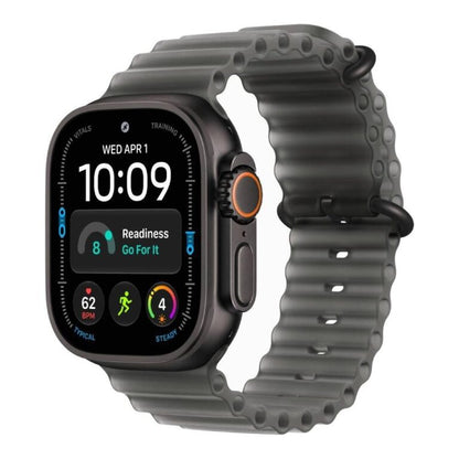 Apple Watch Ultra 4 GPS + Cellular 49mm Black Titanium Case with Translucent Black Ocean Band - Universal