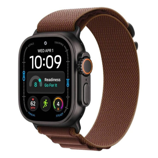 Apple Watch Ultra 4 GPS + Cellular 49mm Black Titanium Case with Burgundy Alpine Loop - S