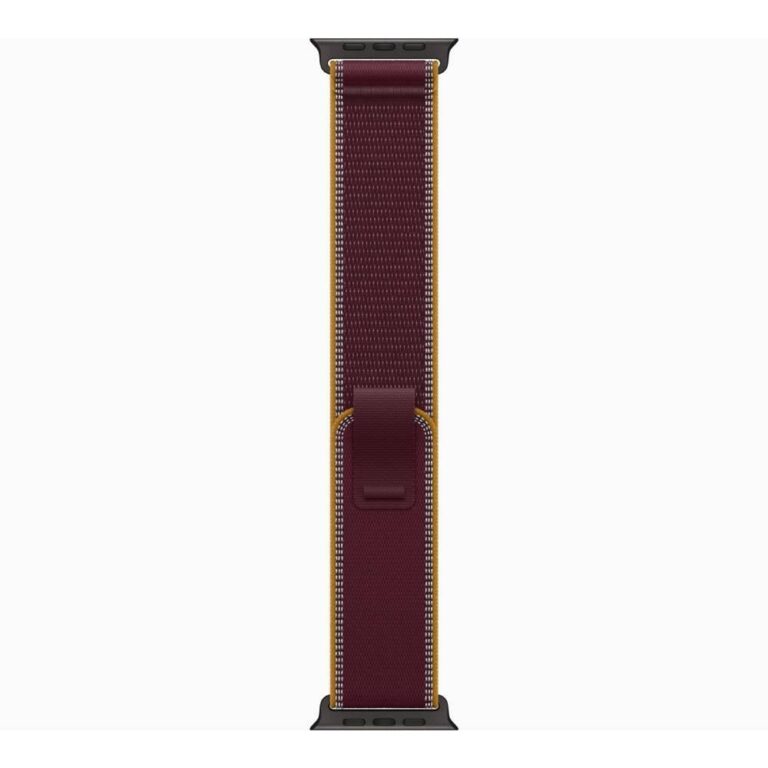 Apple Watch Ultra 4 GPS + Cellular 49mm Black Titanium Case with Burgundy Trail Loop - S/M